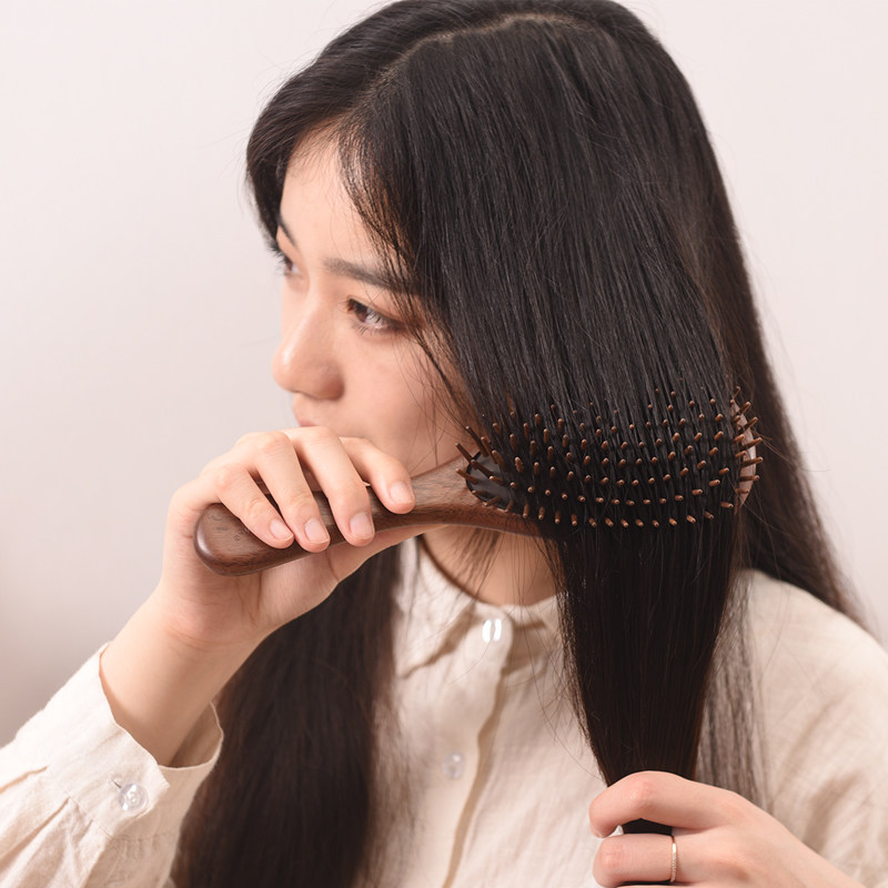 胡桃木气垫梳头部经络按摩梳气囊梳美发梳顺发梳送妈妈母亲节礼物