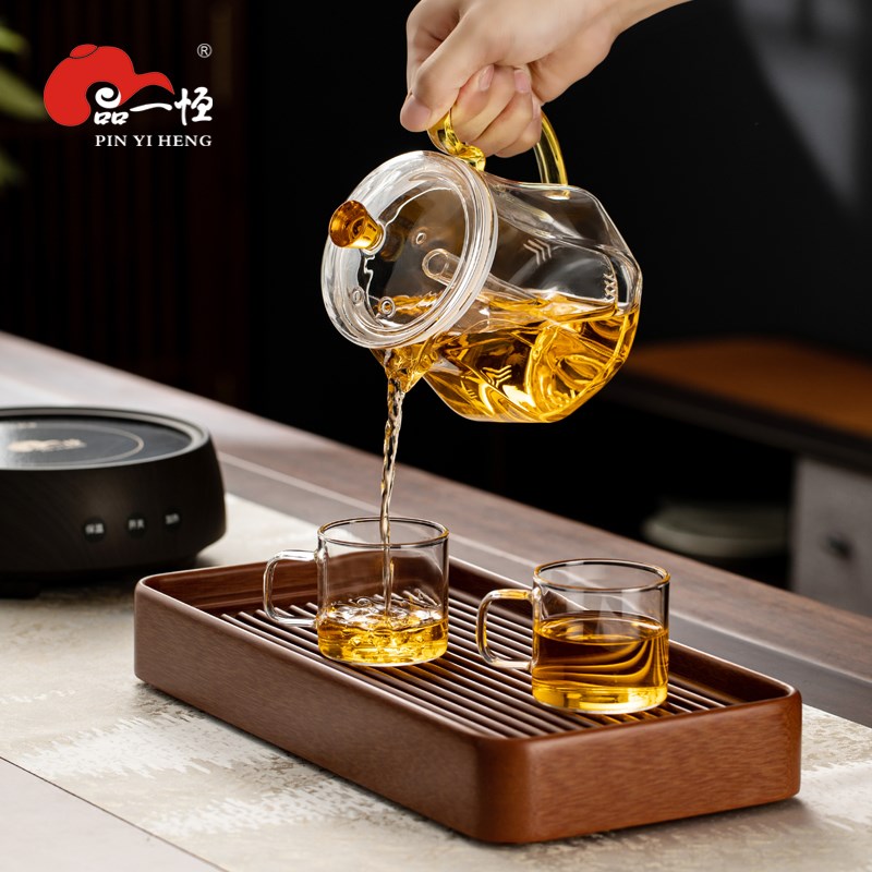 品一恒玻璃煮茶壶过滤泡茶家用电陶炉小蒸煮茶器耐高温烧水壶茶具