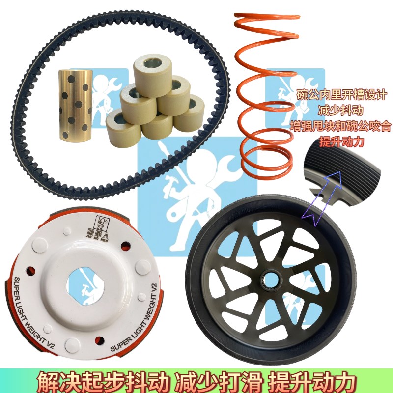 适用钱江鸿150ADV 天鹰TT150 TX150传动皮带离合器碗公改装配件