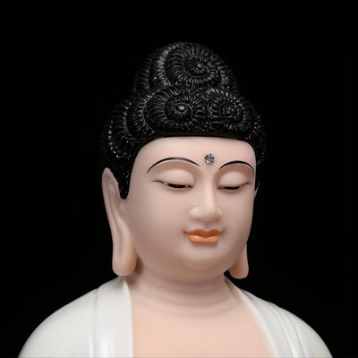 西方三圣神像摆件观音佛像阿弥陀佛大势至菩萨居家供奉汉白玉佛像