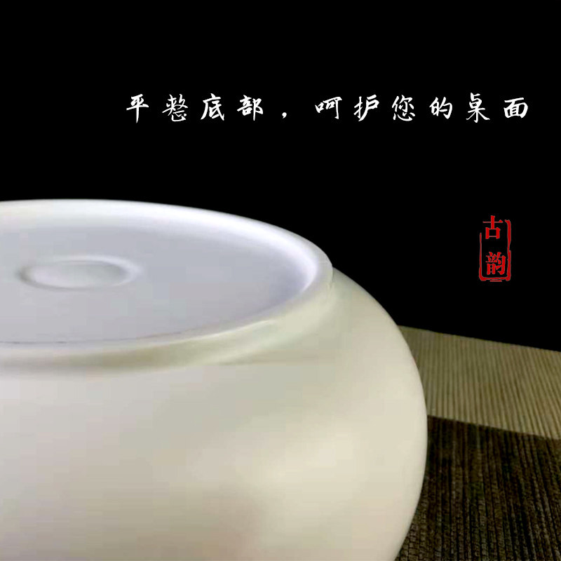景德镇大号陶瓷笔洗茶洗洗毛笔缸画材家用茶具配件洗杯碗茶道水盂