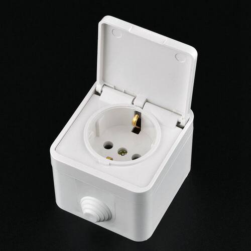 欧标电源转换器16A250V两位明装欧式防水插座俄罗斯韩国德式插头
