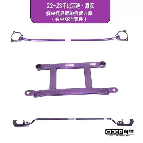 CIDEP狮特适用22-23年比亚迪海豚平衡杆底盘加强件顶吧防倾杆改装