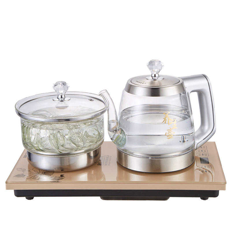 全自动手柄上水电热烧水壶净水器专用茶台抽水消毒茶具玻璃烧茶壶