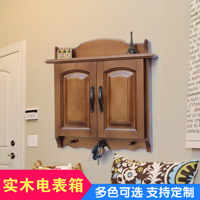 实木电表箱装饰创意欧式电闸遮挡箱美式电表盒路由器集线箱遮挡盒