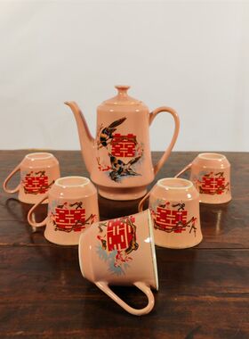 民俗老物件老茶壶茶碗茶盘旧茶具怀旧复古摆件民俗馆展览装饰摆件