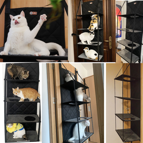 K&H门后猫爬架猫别墅猫笼家用室内猫屋猫窝超大空间猫房猫咪挂床