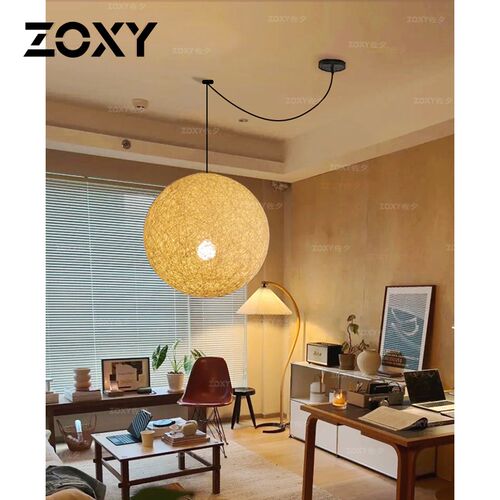 zoxy佐夕 圆球吊灯日式服装店咖啡厅侘寂风店铺商用餐厅吧台灯具