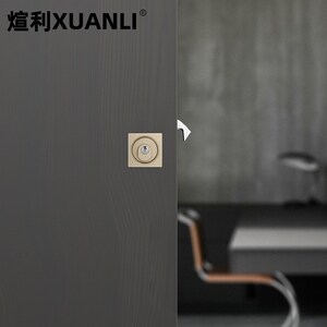 煊利实木推拉门门锁钥匙钩锁厨房趟门阳台移门门锁钩内嵌入式侧装