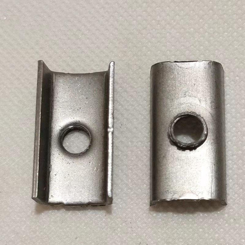 方管内塞螺母长方形管内塞连接件铁皮紧固配件焊接封口牙片管堵头