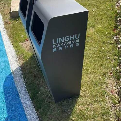 户外垃圾桶镀锌板不锈钢分类垃圾箱小区街道果皮箱公园环卫双桶