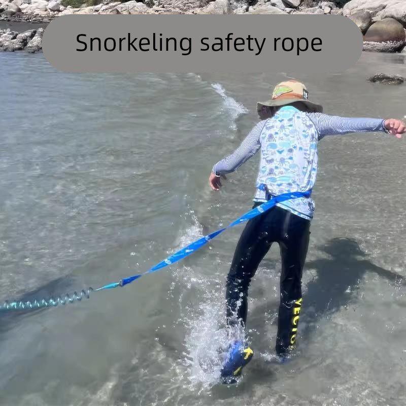 儿童沙滩安全绳防走失带海边防丢儿童游泳浮潜游泳圈儿童牵引绳