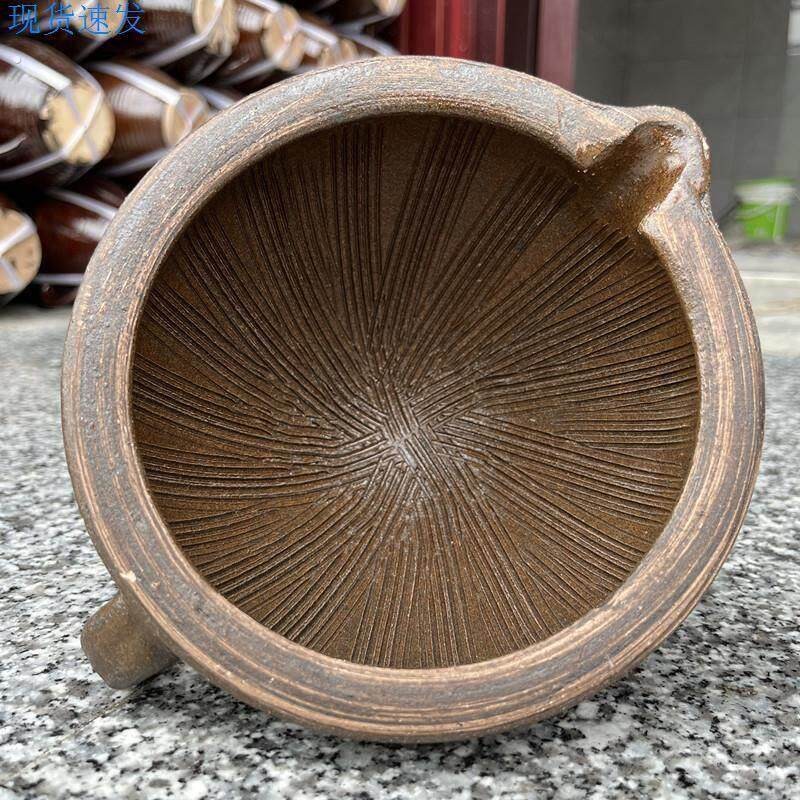擂椒皮蛋工具湖南捣蒜器米糊研磨器老式的蒜臼湖南抖辣椒钵擂茶碗
