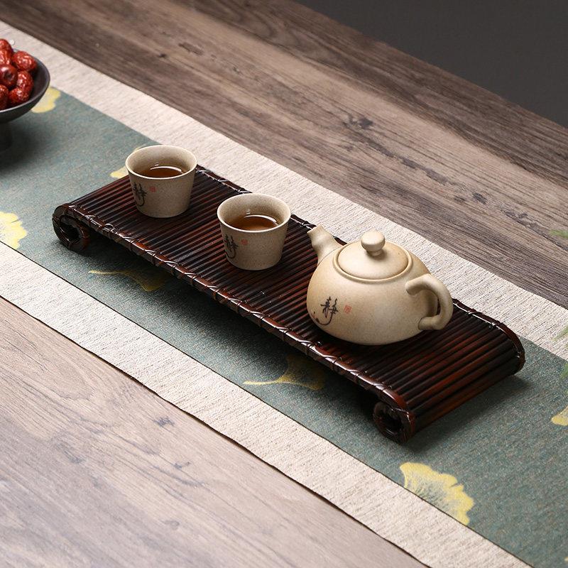 竹制茶道竹排 小竹排杯托茶垫杯垫壶垫隔热垫茶帘茶席纯手工竹垫