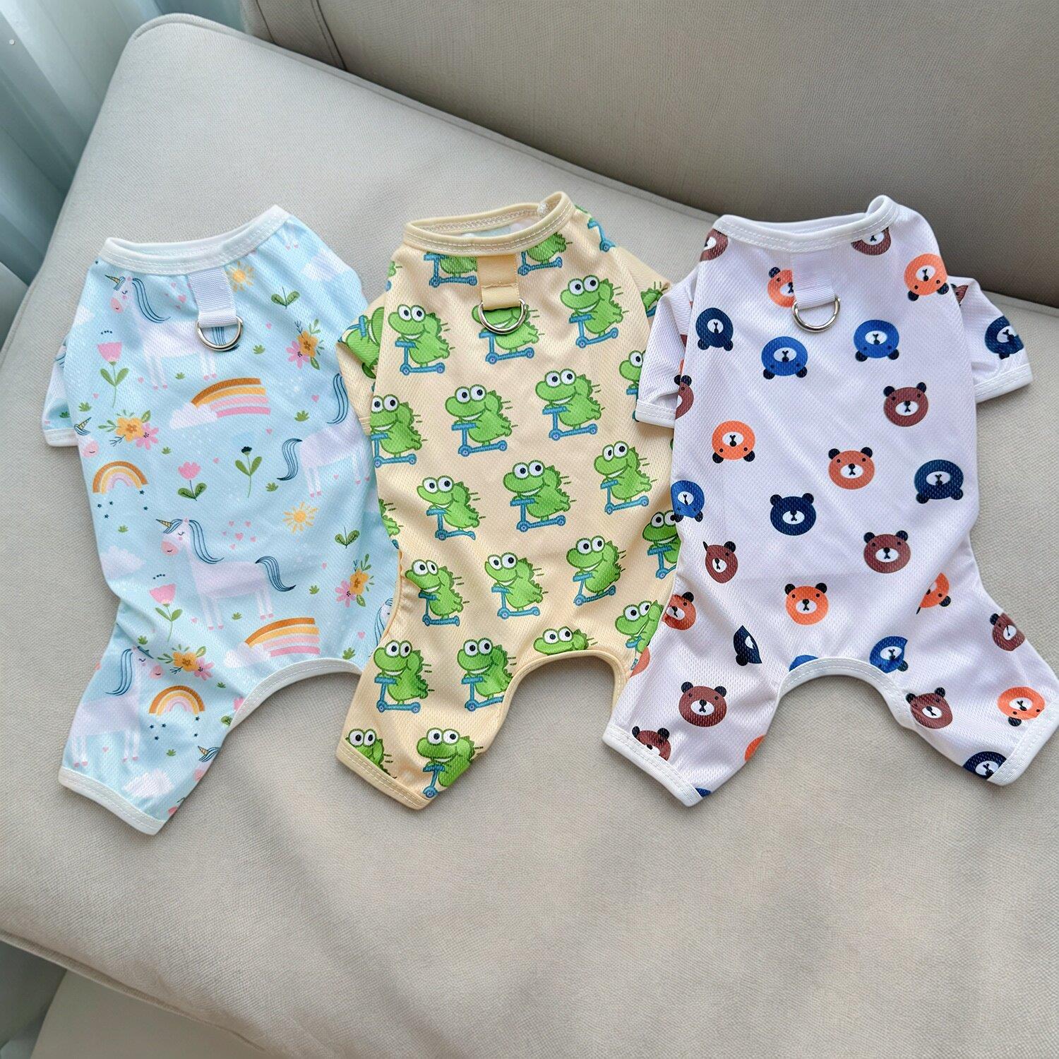 狗狗衣服夏装薄款四脚衣服猫咪网眼透气外出凉凉衣降温宠物用品