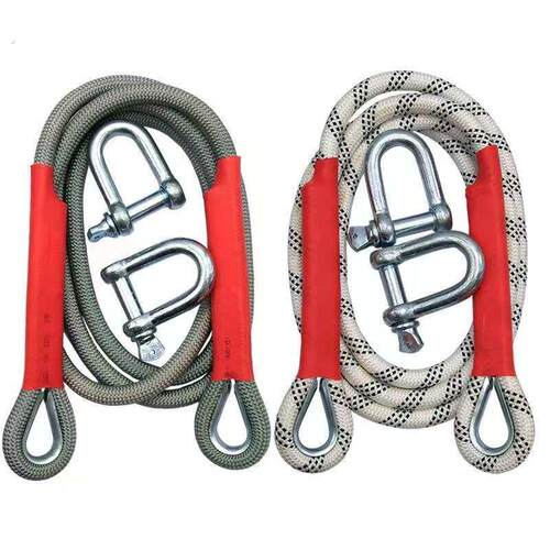 汽车拖车绳越野绳20吨0吨防冲断救援牵引绳加粗耐用拖车绳拉车绳