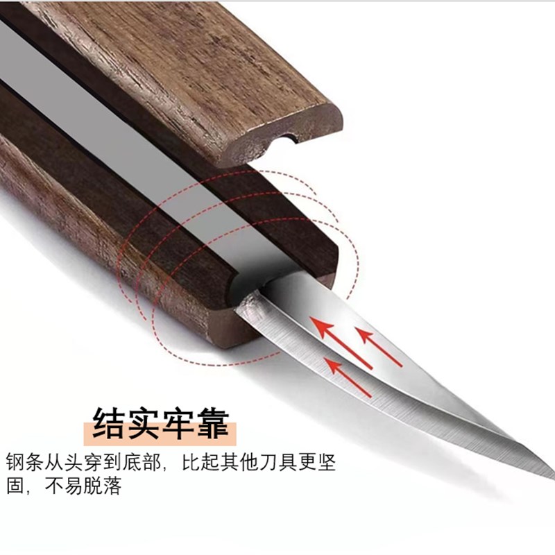 雕刻刀具木工挖勺刀手工木刻刀削木刀刮木刀弯刀修边工具套装桃木