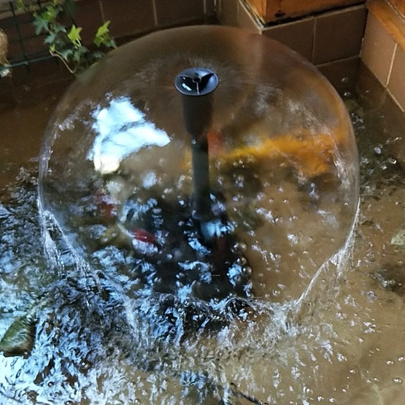 鱼池假山流水喷泉水泵鱼缸灯led灯防水七彩过滤圆形陶瓷缸循环泵