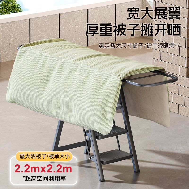 梯子晾衣架两用多功能折叠梯加厚家用人字梯室内伸缩爬梯登高楼梯