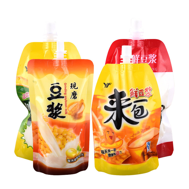 豆浆袋子一次性自立吸嘴包装袋冷热果汁奶茶饮料袋中药液体密封袋