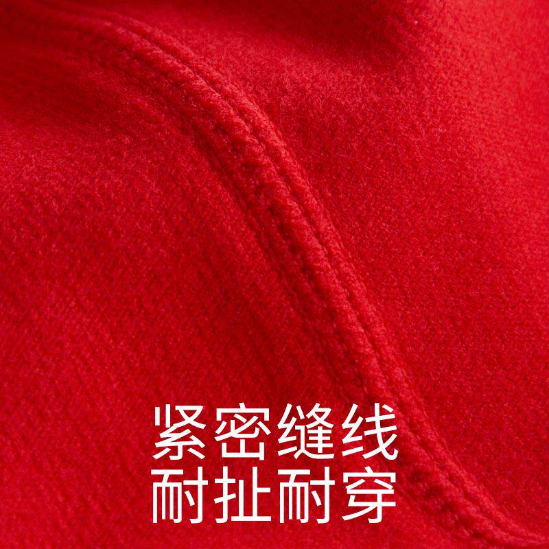 本命年红色保暖裤男冬加绒加厚秋裤属马发热绒德打底绒裤修身棉裤