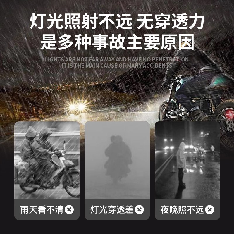 USB车灯5V电动车大灯摩托车led车灯免接线外置防水强光灯超亮透镜
