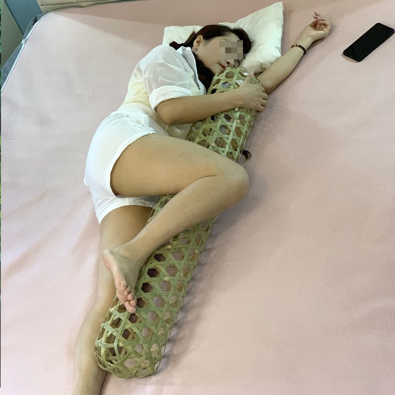 竹夫人手工竹编竹夹膝清凉透气床上女生睡觉夹脚夹腿长条枕竹抱枕