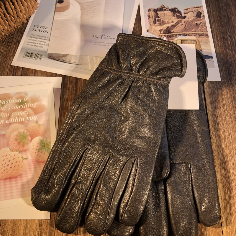 反季清货 jue版鹿皮复古摩托机车男耐磨骑车司机开车保暖真皮手套