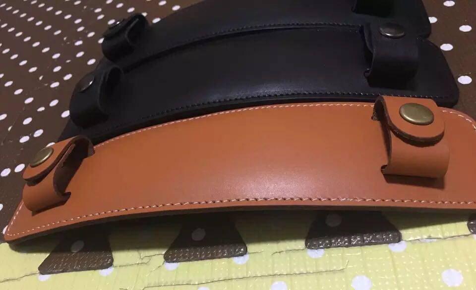 梦翔箱包背带头层真皮垫肩防滑减压护肩白金汉同尺寸22.3*6.2厘米