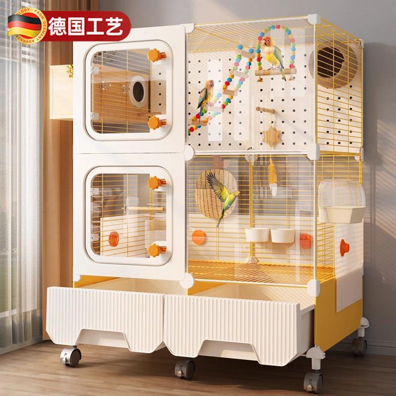 德国鸟笼鹦鹉防溅大号新型八哥玄凤小太阳家用鸟笼子豪华别墅