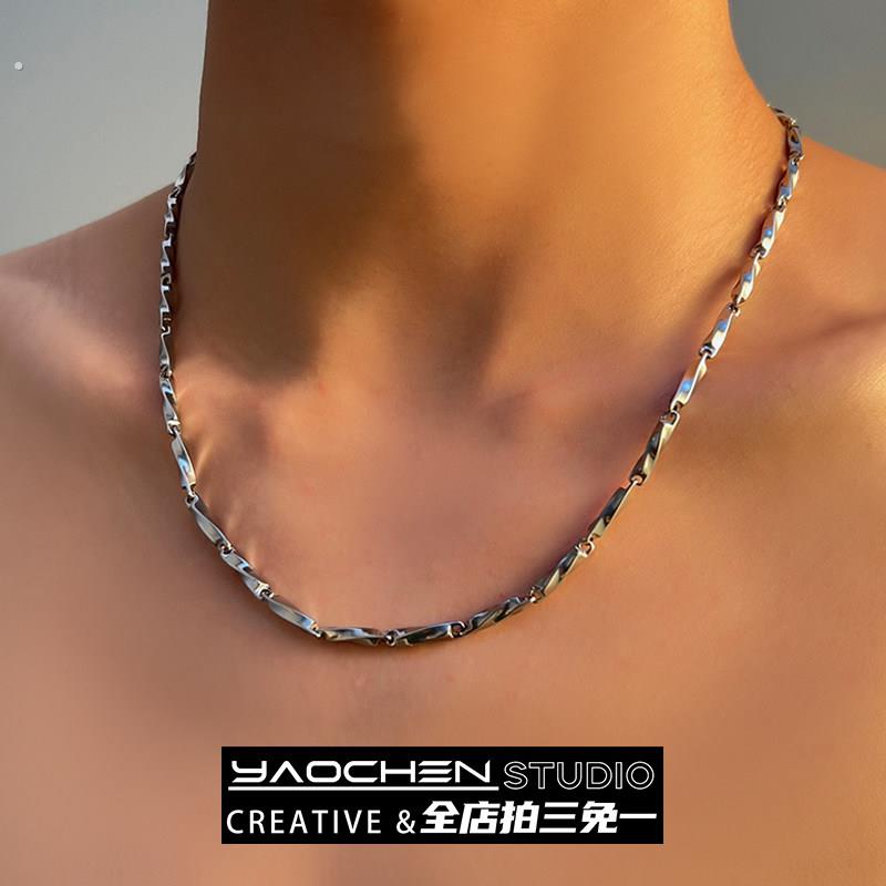 洗澡可戴莫比乌斯环钛钢项炼男潮项链
