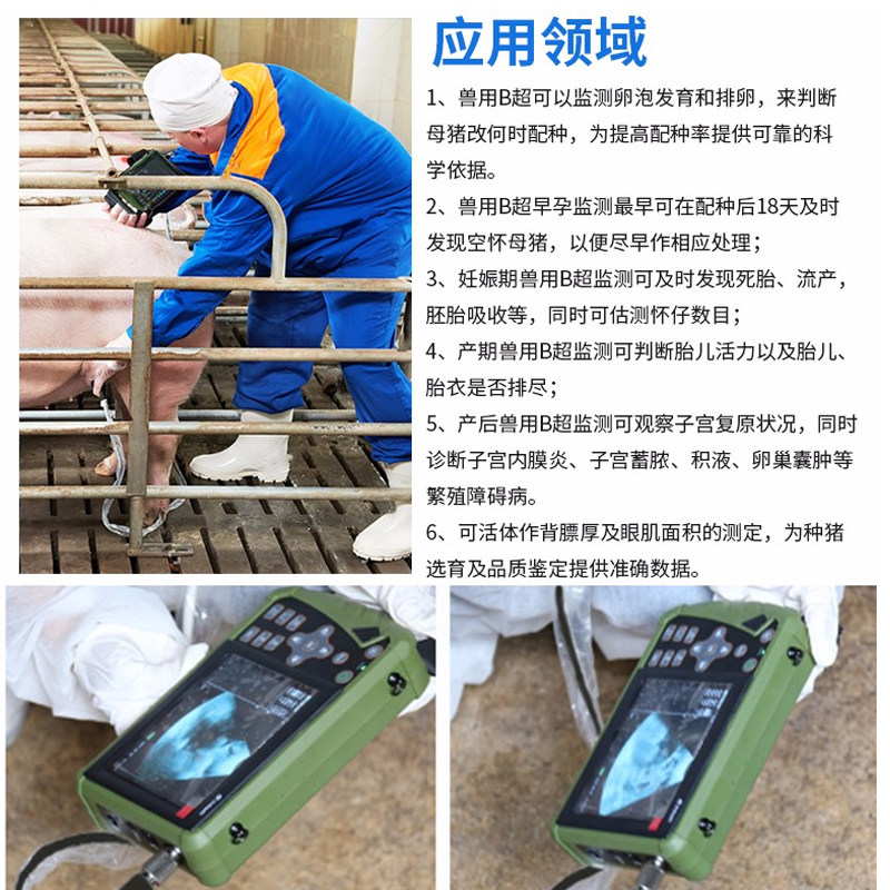 兽用B超机便携式测孕仪 高清动物B超适用于猪牛羊 宠物超声波检测