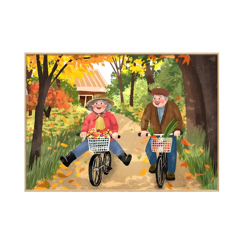 初相识共白头 卧室装饰画情侣温馨治愈北欧ins风客厅壁画餐厅挂画