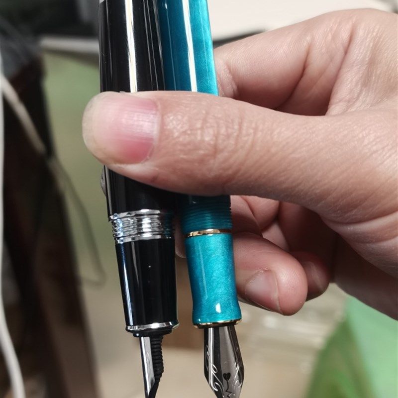长刀研心跳尖35mm手工打磨出锋粗细变化超弹长大铱金粒钢笔铱金笔