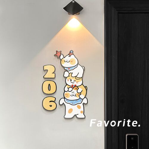 星星小猫创意入户门牌家用号码牌可定制亚克力标识牌温馨提示牌