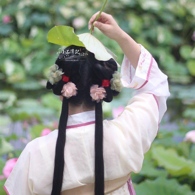 古风配饰汉服一体式假发包抓夹懒人简单手残发型可爱少女夏天原创