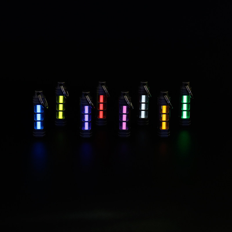 钛合金氚管钥匙扣 自发光氚气管项链吊坠3.5*25mm tritium 可拆卸
