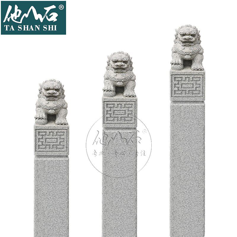 拴马桩拴马石仿古石雕家用户外庭院天然石材汉白玉中式园林摆件