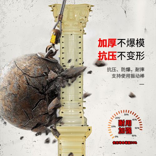 罗马柱模具圆柱方墩光面柱模型柱墩圆形水泥柱子欧式别墅装饰造型