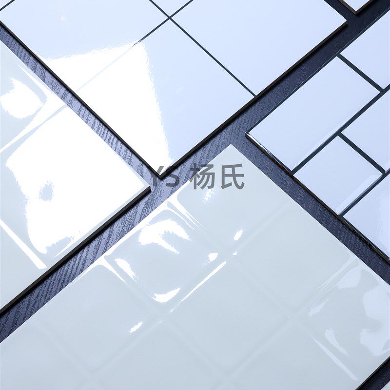 北欧厨房卫生间墙砖300X600格子砖瓷砖商铺餐厅网红小白砖纯白色