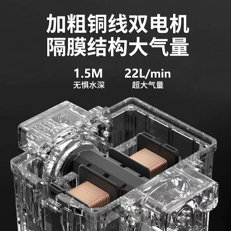 增氧泵鱼缸氧气泵超静音增氧机水族箱家用小型大功率养鱼打充氧泵