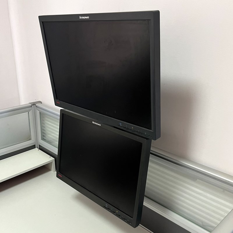 工位屏风显示器挂架上下双屏显示屏幕支架电脑屏幕增高架