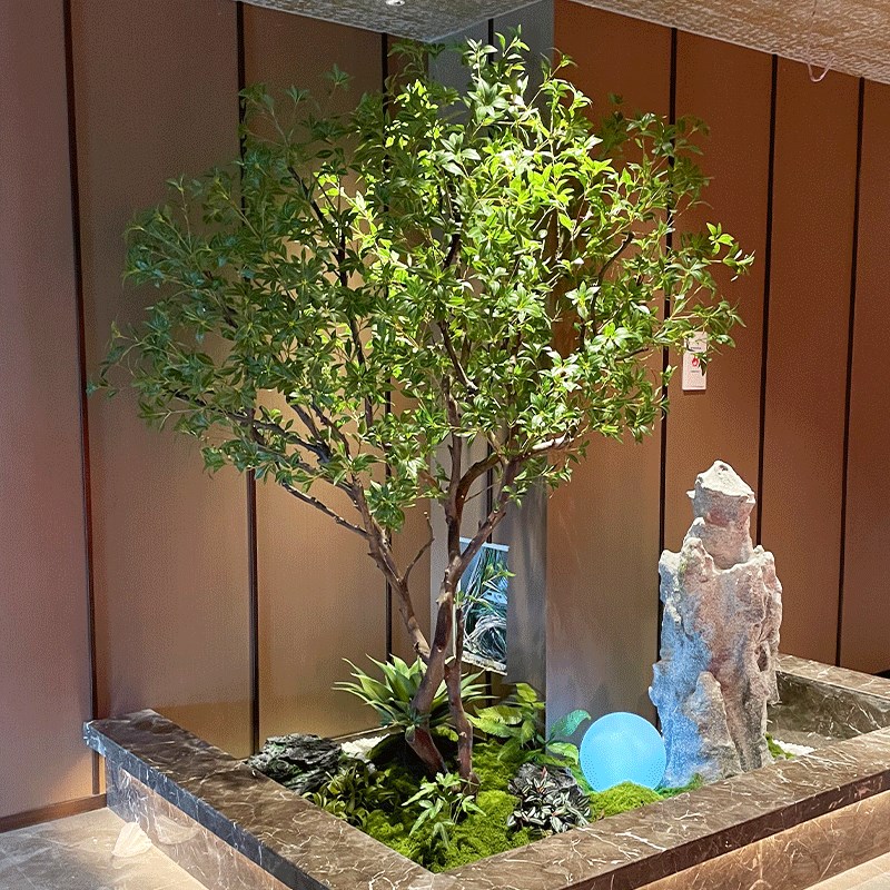 仿真马醉木假植物造景大型室内装饰绿植假吊钟树橱窗天井简约景观