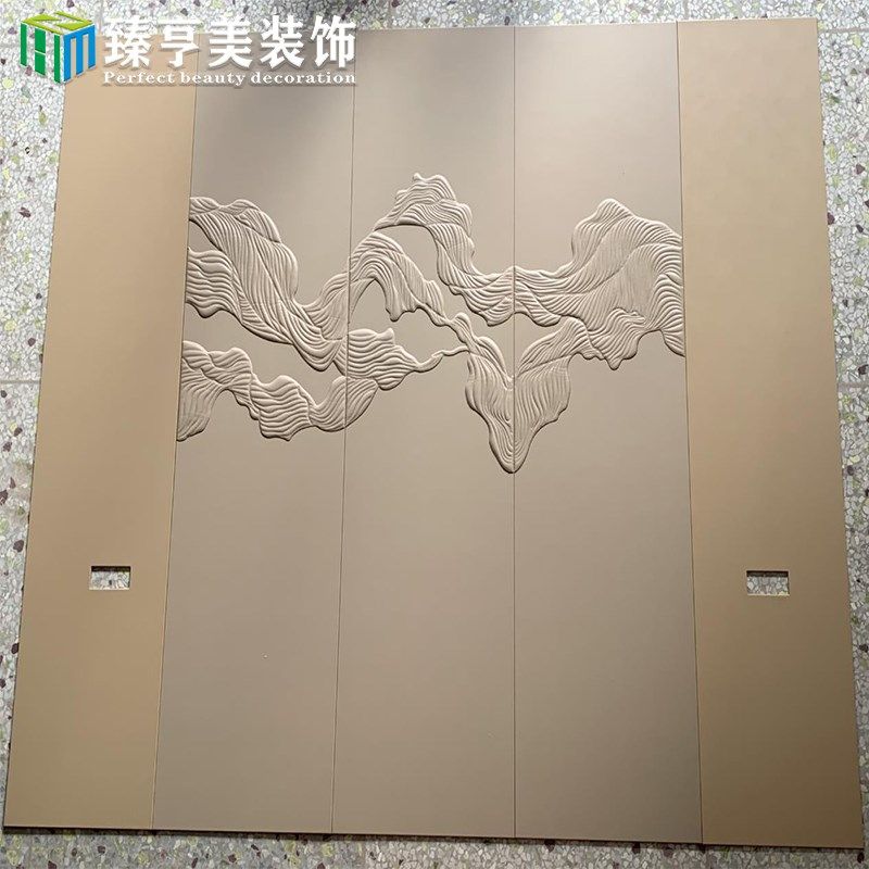 皮雕硬包背景墙客厅卧室床头沙发电视墙软包新中式皮革护墙板定制