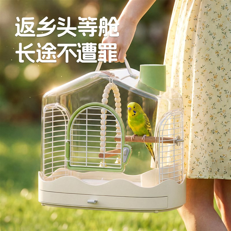 鸟笼鹦鹉外出笼户外冬季保暖牡丹玄凤专用中号手提便携外带鸟笼子