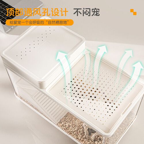 乌龟饲养缸生态造景家用小型豪华别墅爬台寄居蟹专用箱养巴西龟缸