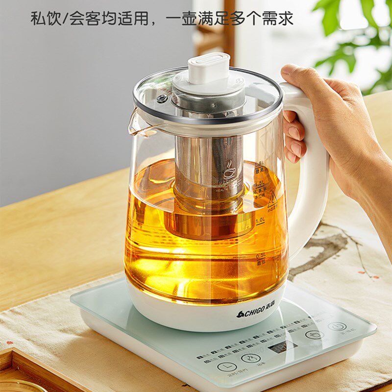 110V养生壶家用多功能全自动电热水壶保温小型烧水壶煮蛋花茶美规