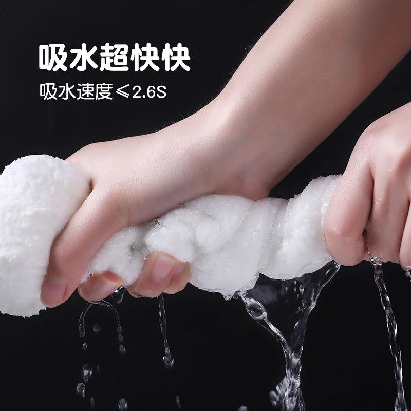 婴儿羊角干发帽超强吸水速干女童可爱韩国儿童洗头浴帽宝宝包头巾