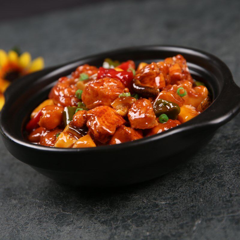 仿真食物模型砂锅黄焖鸡米饭美食菜肴菜模假菜摄影食品展示道具