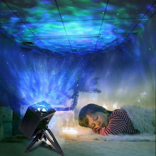 2020新款星空投影灯 七彩3D视觉LED激光满天星云灯 LED投影小夜灯